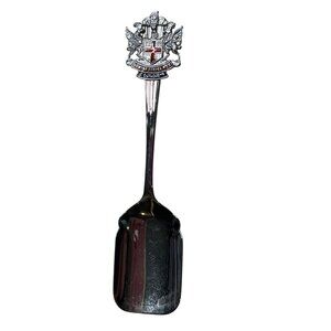 Chromium Plated Decorative Spoon With London Crest & Red Cross Design B94